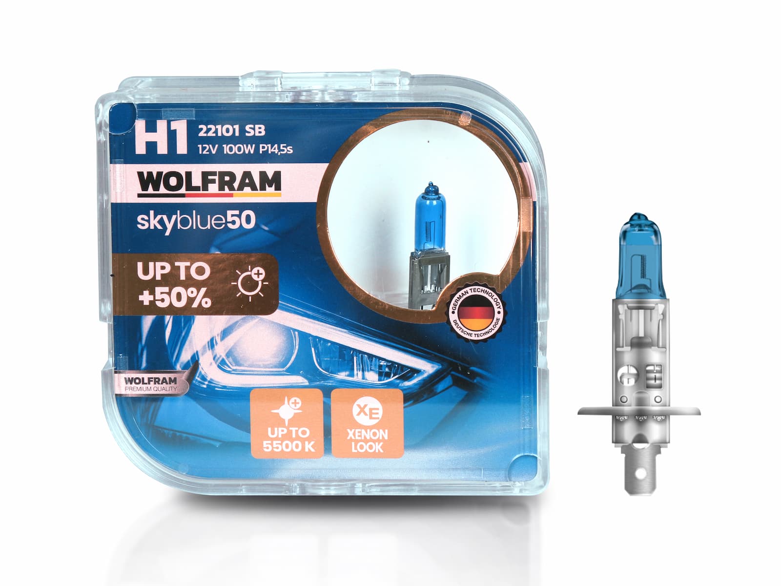 H1 Ampul Sky Blue Beyaz Işık 12V 100W