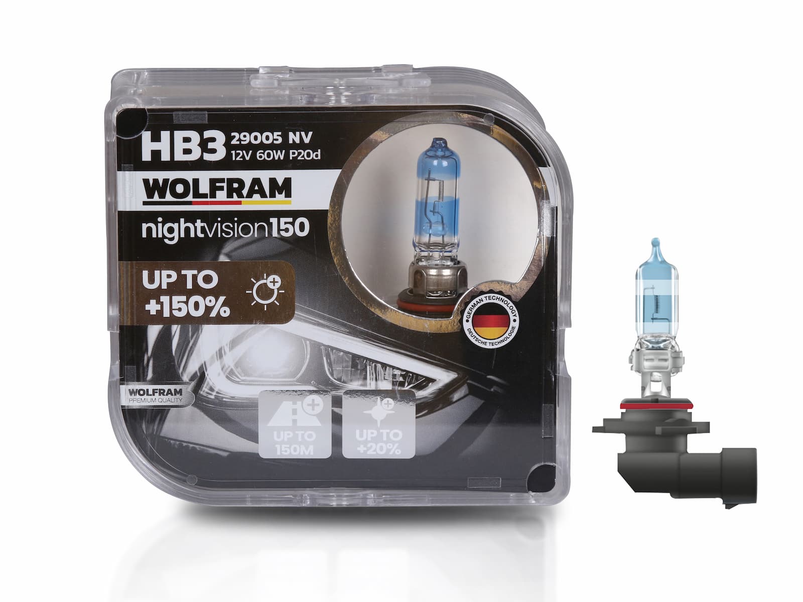 HB3 Ampul NV +%150 Fazla Işık ve %20 Beyaz Işık 12V 60W