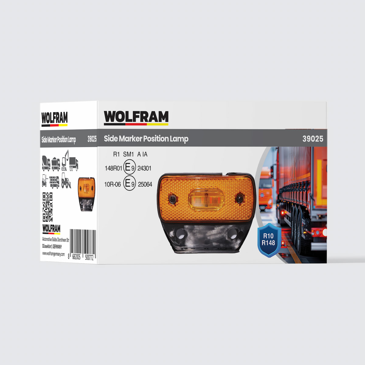 Side Marker Yan Pozisyon Lambası Amber Renk Vidalı Led E9-R10-R148 Belgeli