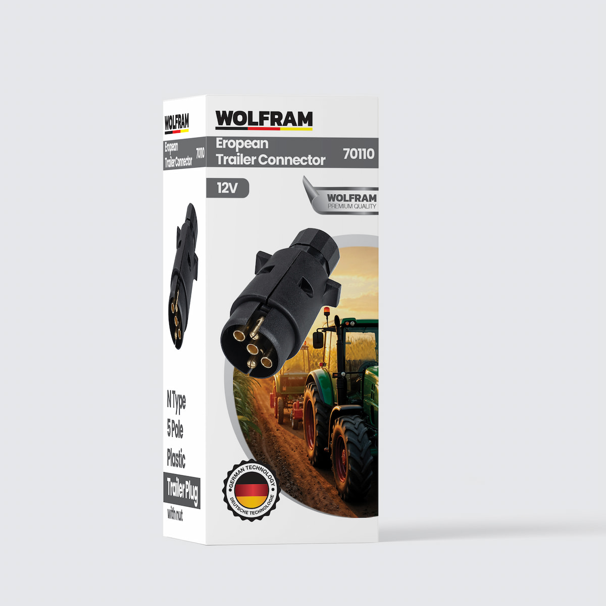 5'li N Tip Plastik Römork Fişi Erkek