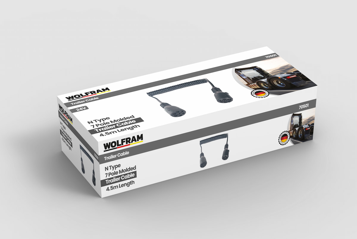 7'li N Tip Tır Dorse Kablosu - Siyah Enjeksiyon Baskı