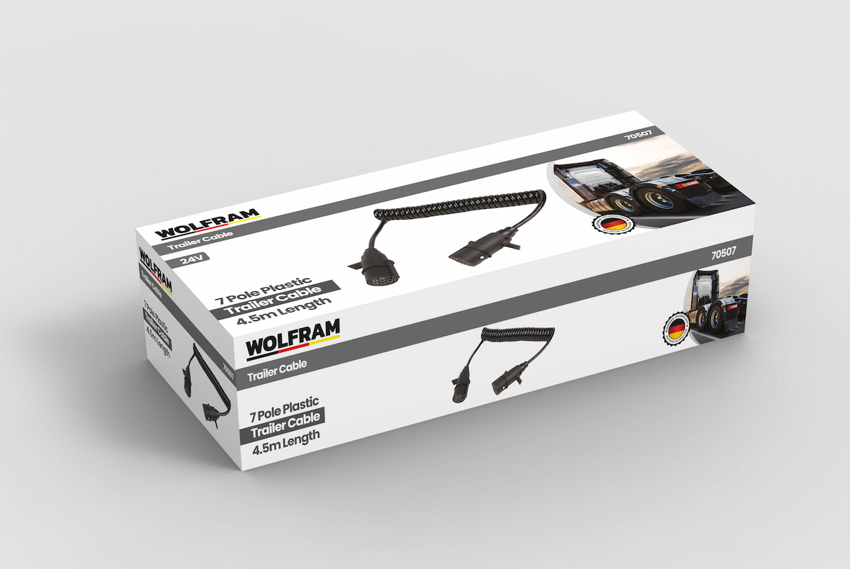 7'li N Tip Tır Dorse Kablosu - Siyah Fiş Değişebilir