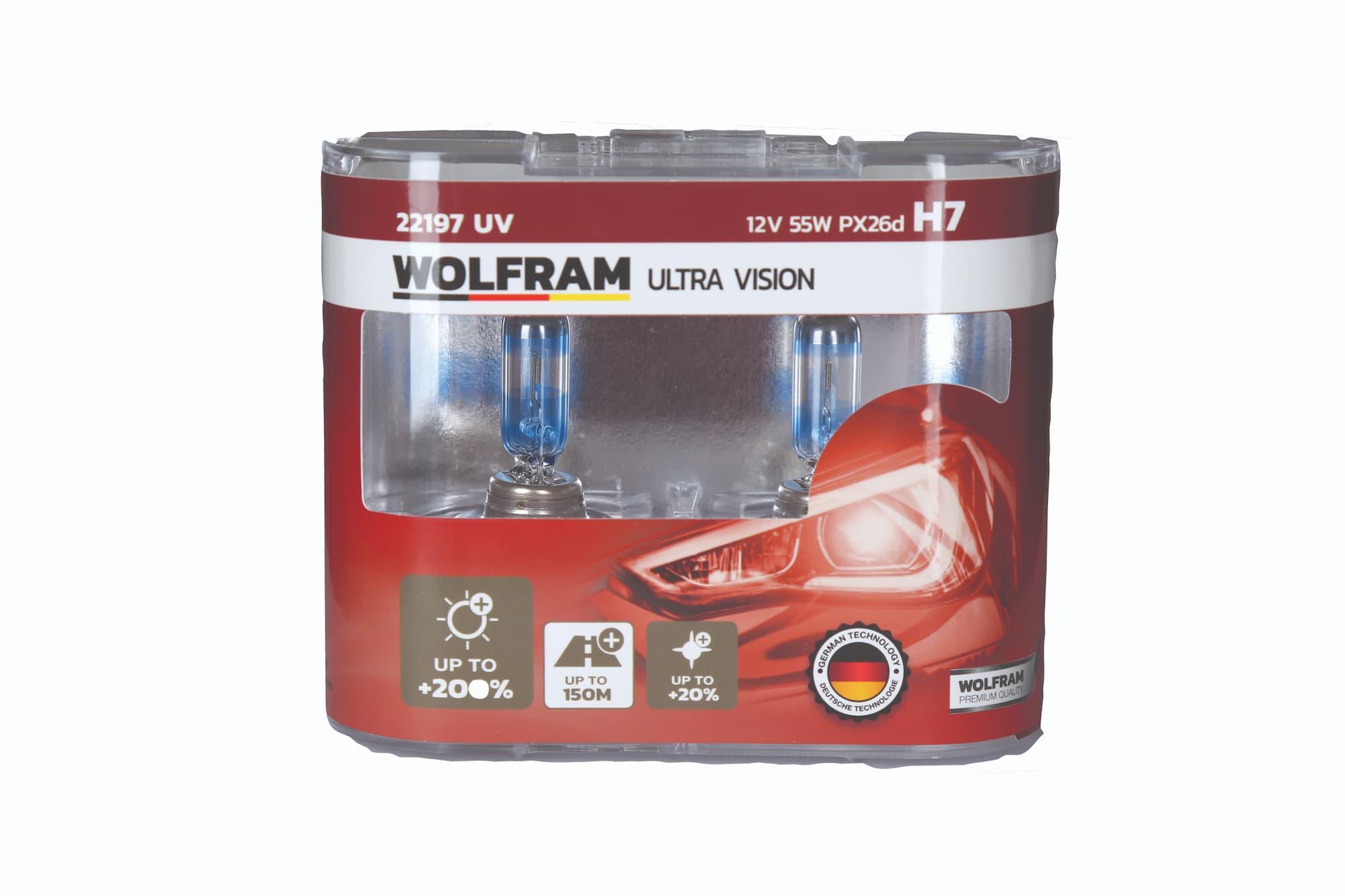 H7 Ampul Ultra Vision +%200 Fazla +%20 Beyaz Işık 12V 55W