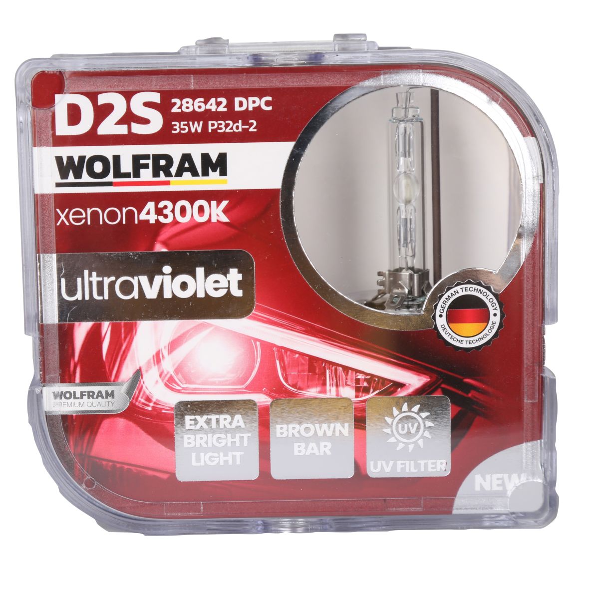 D2S Xenon Ampul 4300K Ultraviolet Mavi Cam 12V 35W