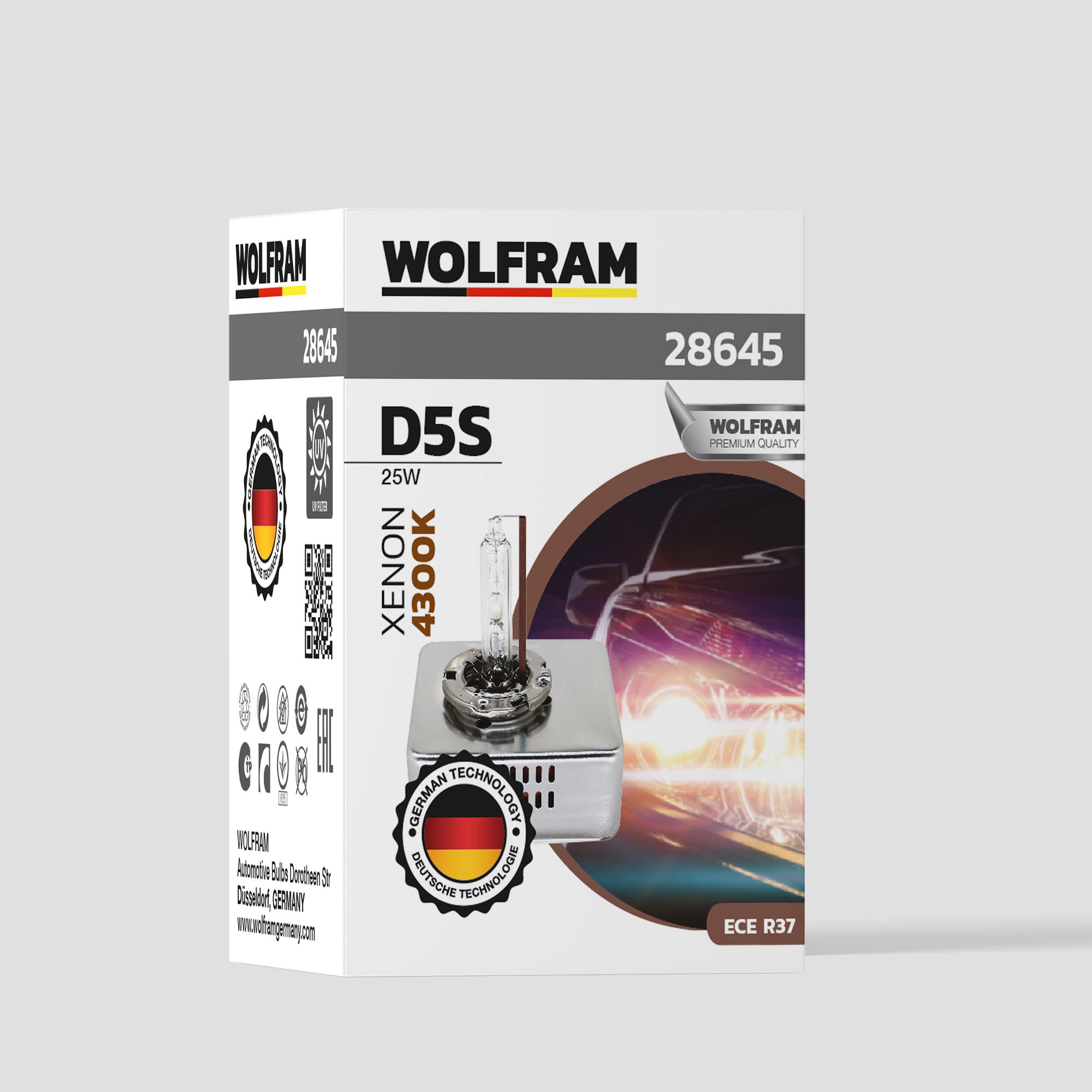 D5S Xenon Ampul Standart Işık Ultraviolet 12V 25W