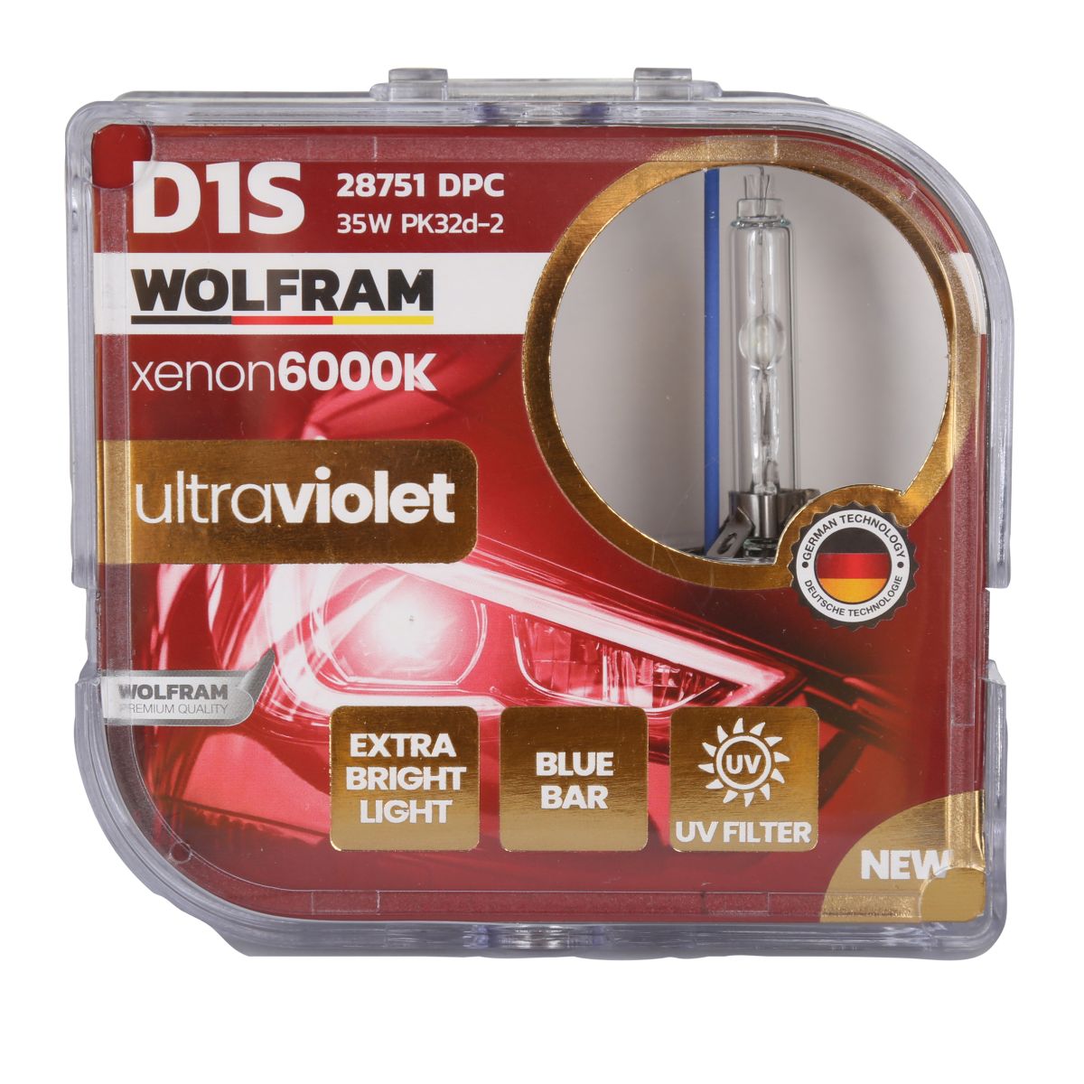 D1S Xenon Ampul 6000K Ultraviolet Mavi Cam 12V 35W