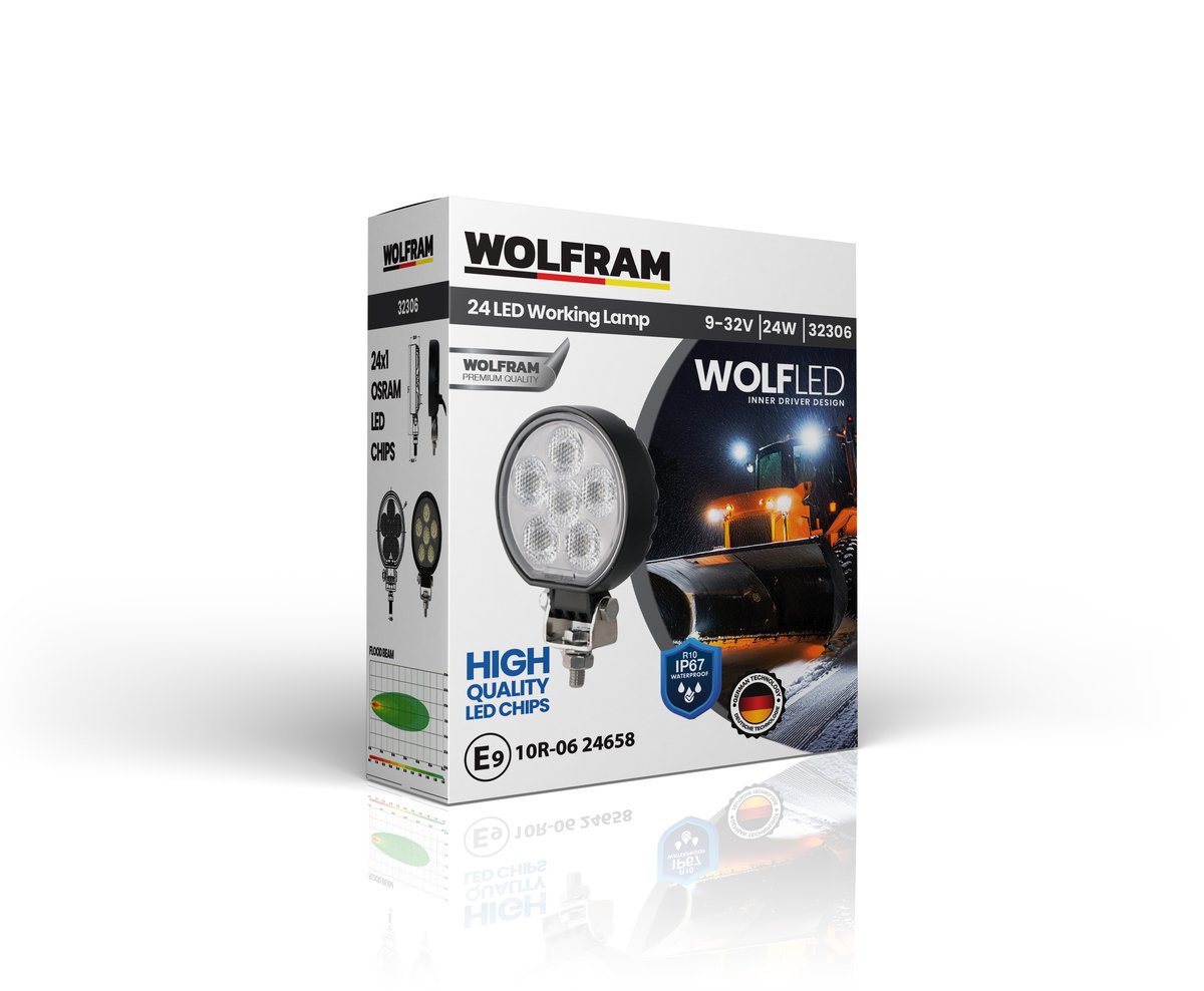 Wolfram Wolf Serisi 32306 Çalışma Lambası Yuvarlak Midi 2040 Lümen FLOOD