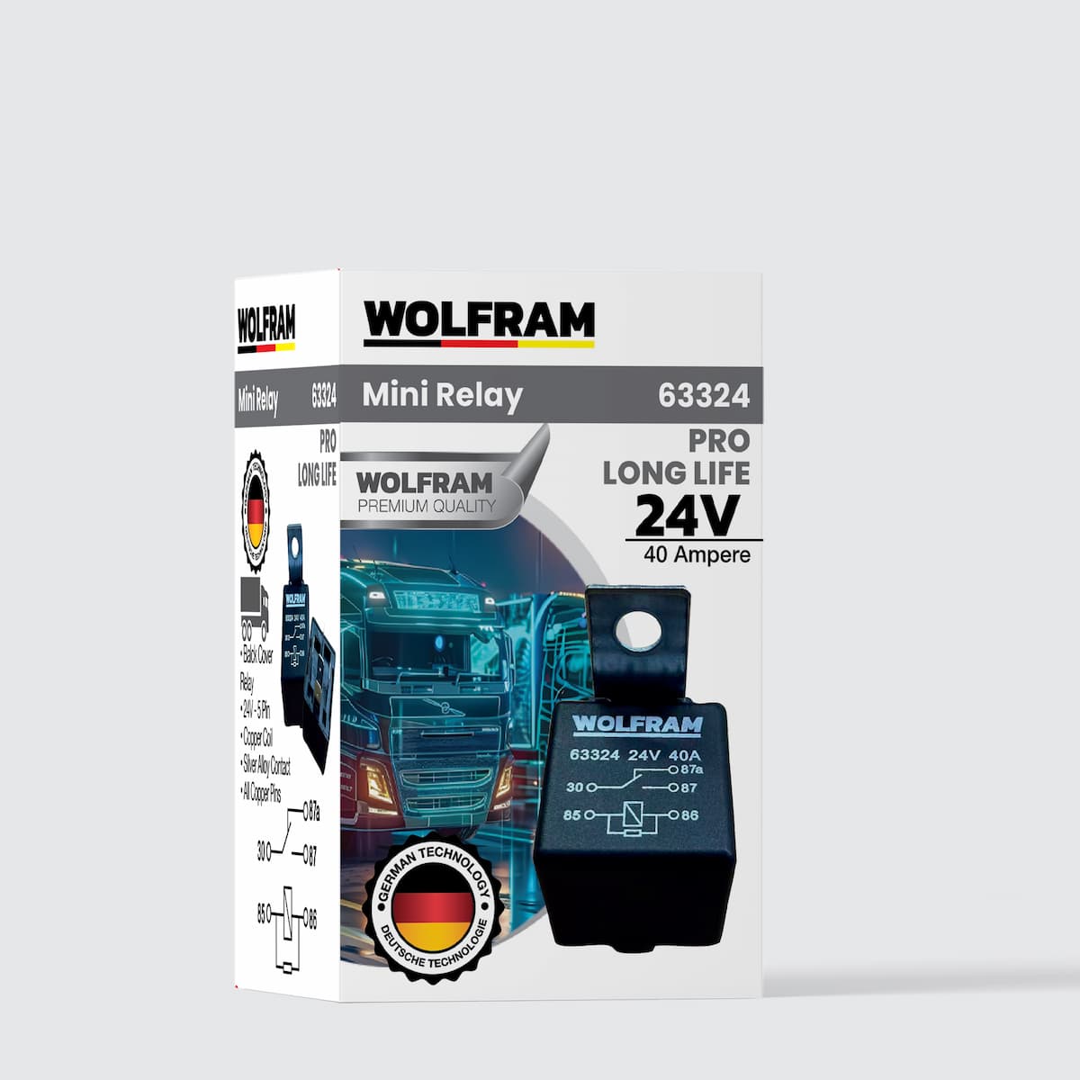 Röle Çift Platinli Siyah 5 Uçlu Pro