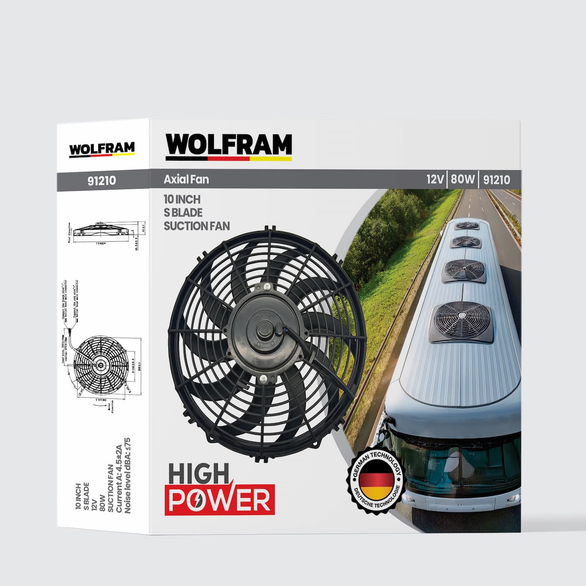 Axial Fan 10 Inch S Kanat