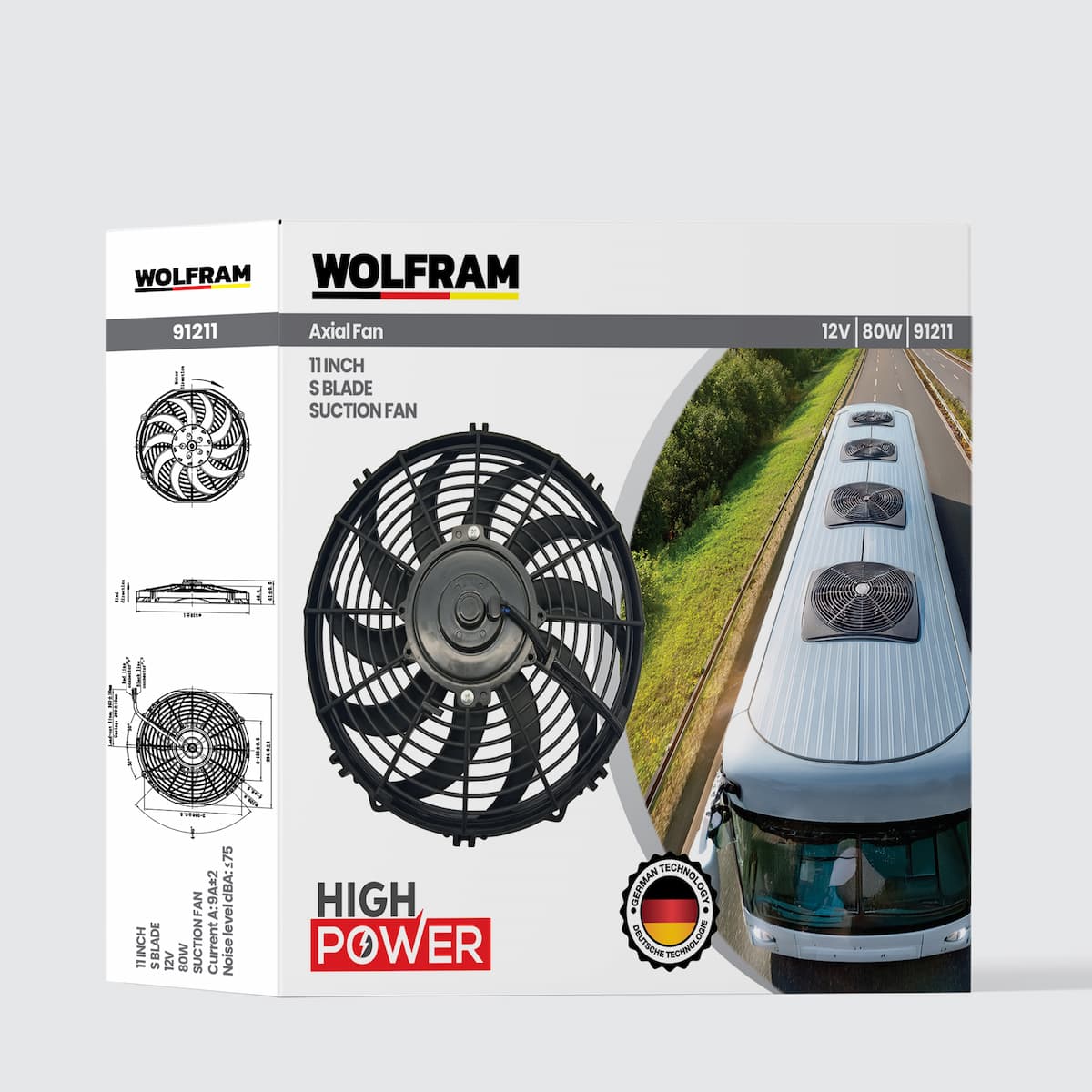 Axial Fan 11 Inch S Kanat