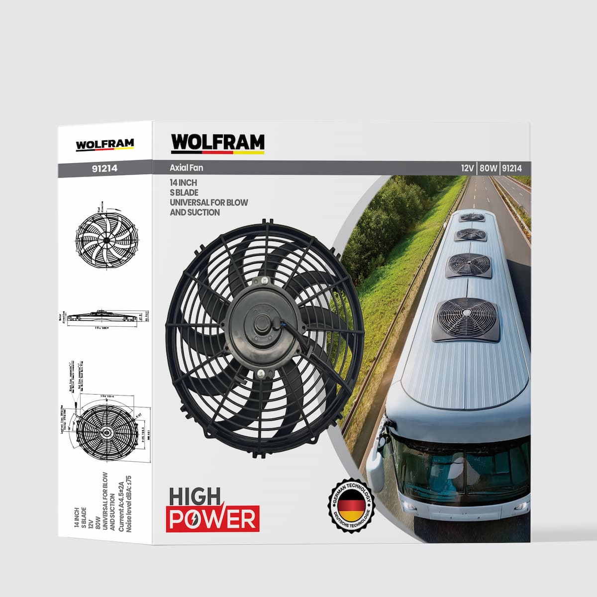 Axial Fan 14 Inch S Kanat