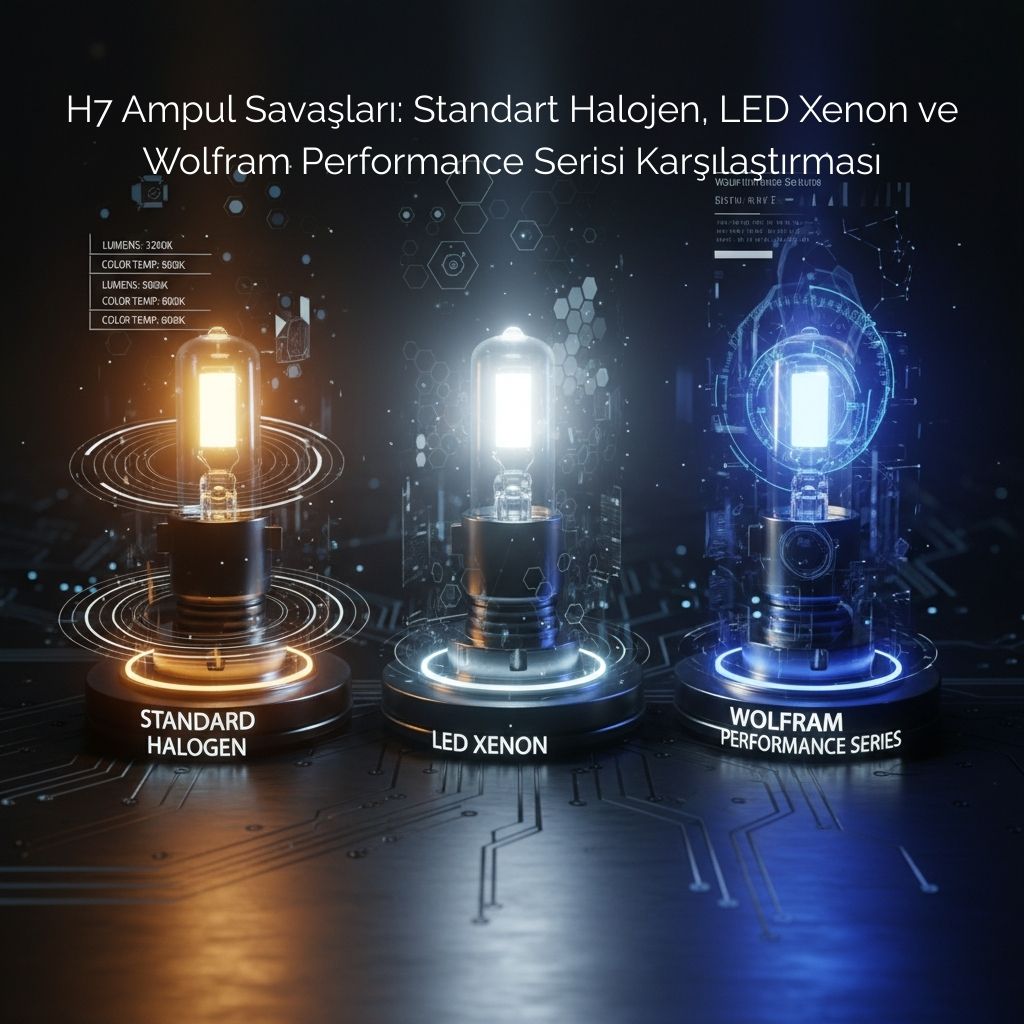 H7 Ampul Savaşları: Standart Halojen, LED Xenon ve Wolfram Performance Karşılaştırması